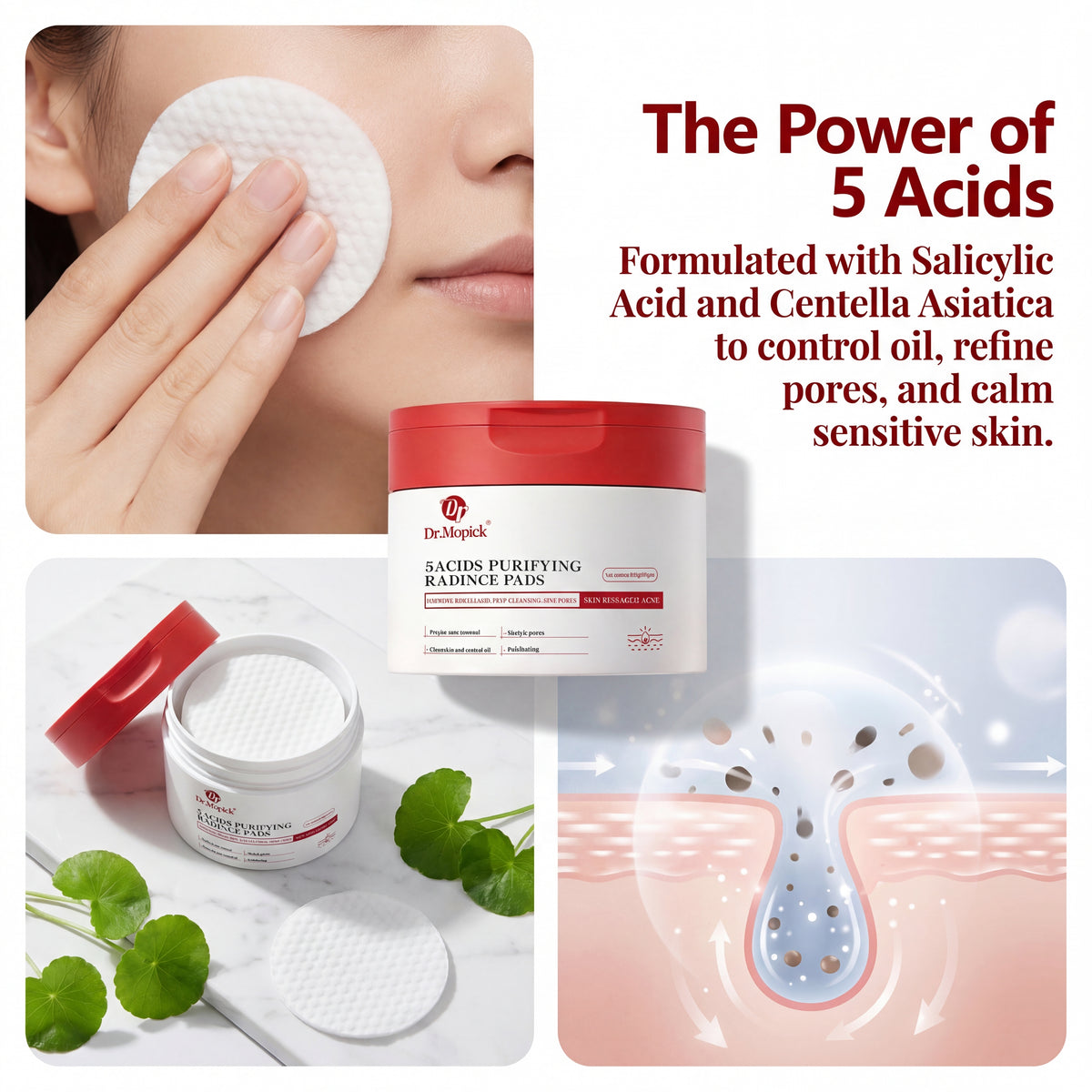 Dr.Mopick Salicylic Acid Face Exfoliating Gel | Deep Clean Pores, Smooth Blemish-Prone Skin