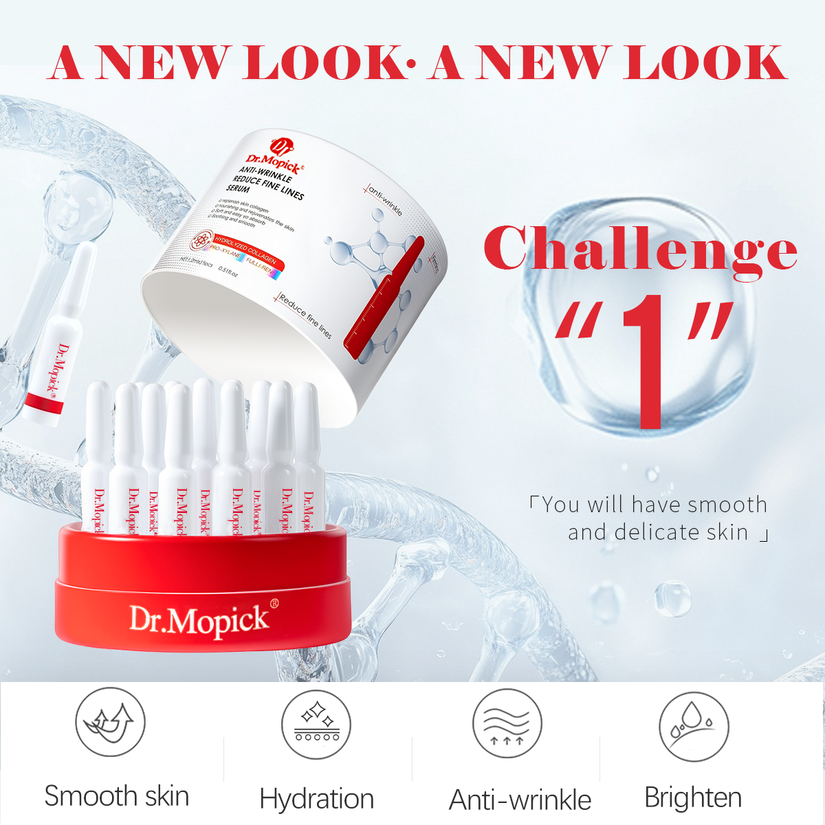 Dr.Mopick Anti-Wrinkle Essence - Firming & Anti-Aging Facial Serum for Smooth Skin Care - Time Limited Activity - One Bottle a Day