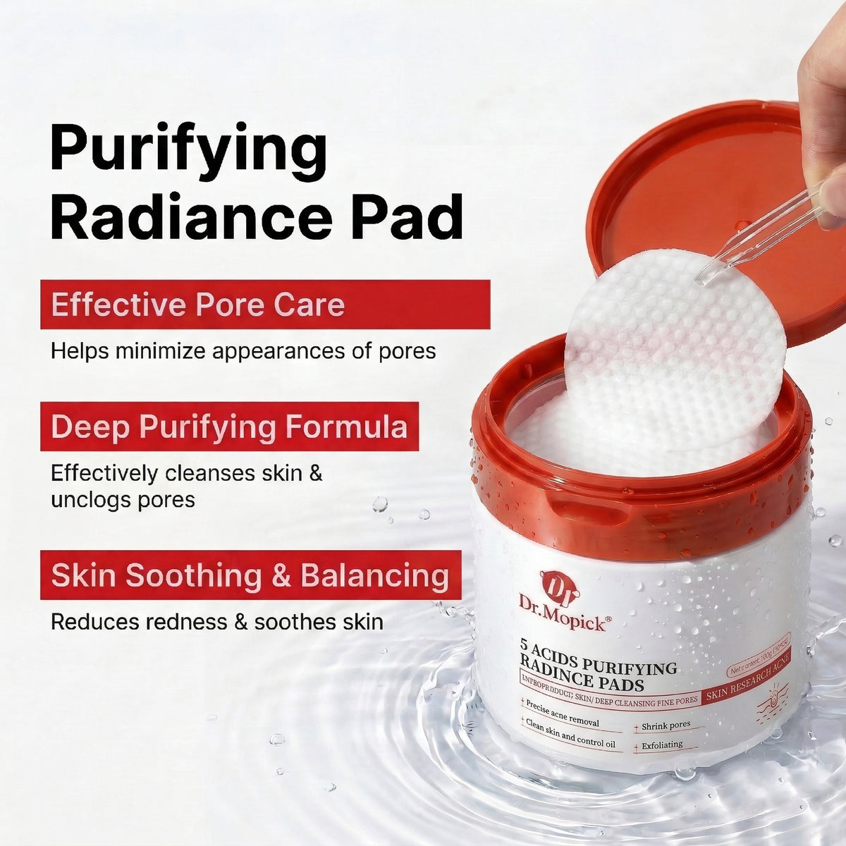 Dr.Mopick Salicylic Acid Face Exfoliating Gel | Deep Clean Pores, Smooth Blemish-Prone Skin